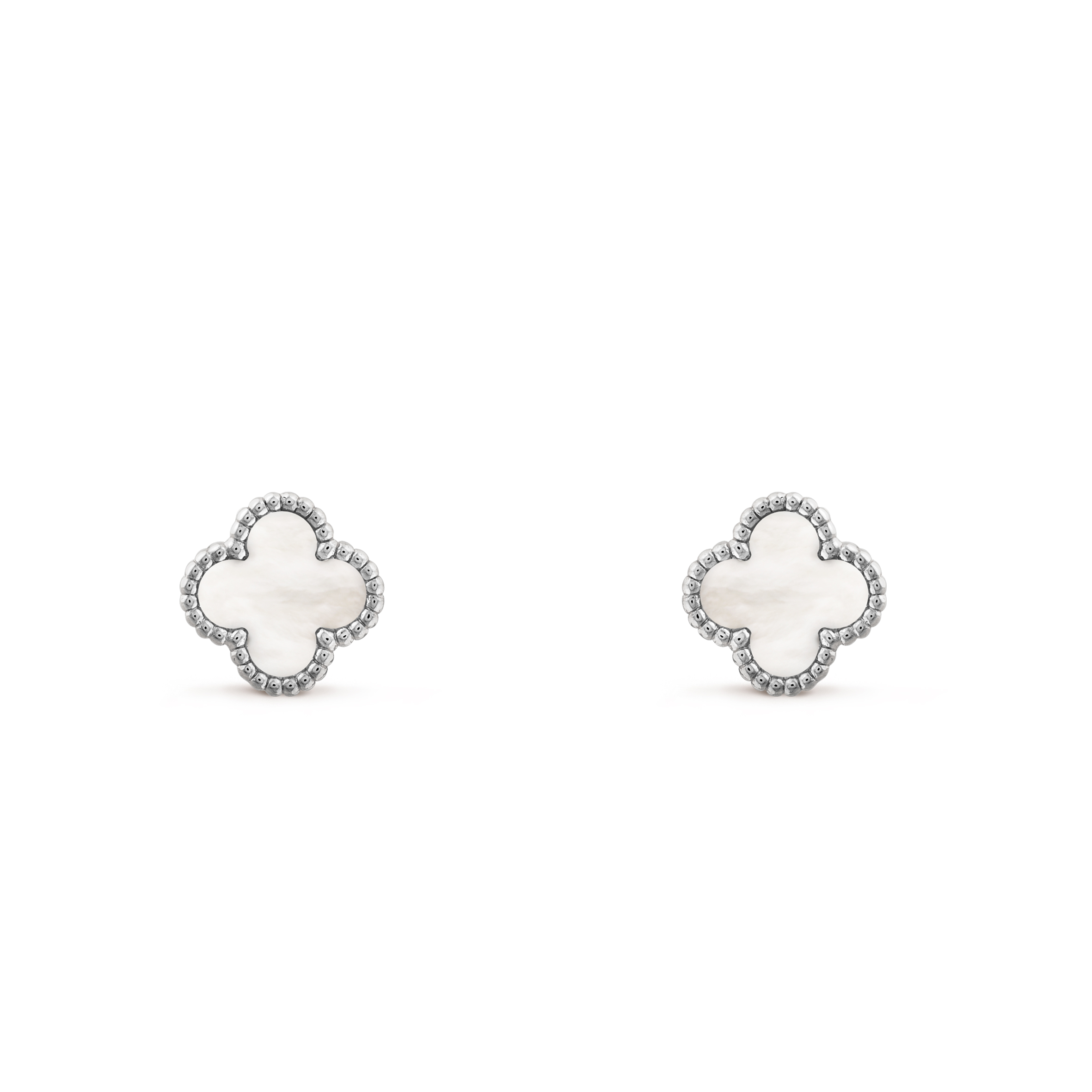 VAN CLEEF ARPELS SWEET ALHAMBRA EARSTUDS - WHITE GOLD, MOTHER-OF-PEARL  VCARG12000