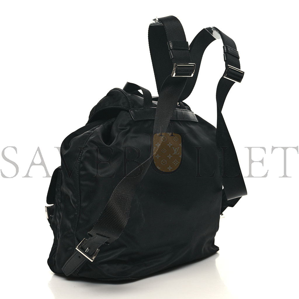 PRADA TESSUTO NYLON SAFFIANO MEDIUM BACKPACK BLACK (33*29*15cm)