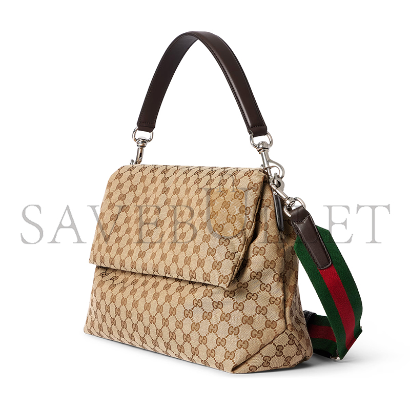 GUCCI MEDIUM GG CROSSBODY BAG WITH WEB 821616 (36*25*12cm)
