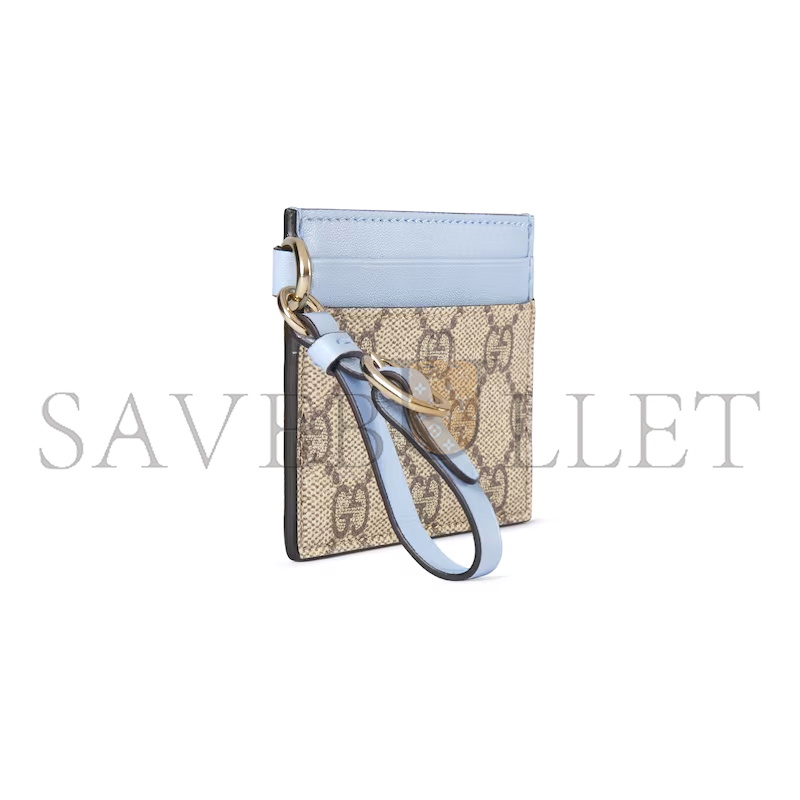 GUCC GG EMBLEM CARD CASE WITH STRAP 819121FAD6L9862 (10*7cm)