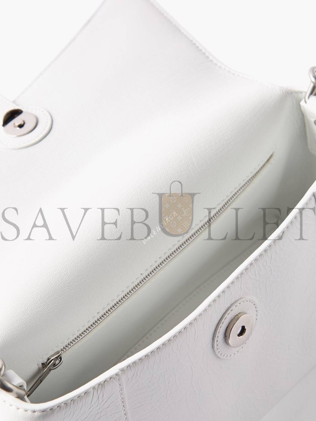 BALENCIAGA WHITE DOWNTOWN CHAIN-STRAP LEATHER SHOULDER BAG MATCHESFASHION US (29.2*18*10.6cm)