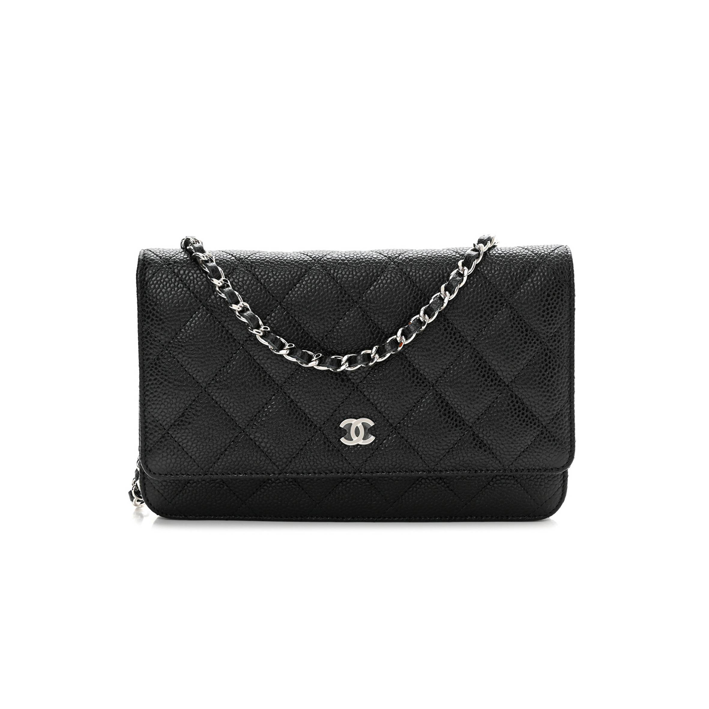 CHANEL CAVIAR QUILTED LARGE COCO HANDLE FLAP  BLACK SILVER HARDWARE (20*13*4cm)