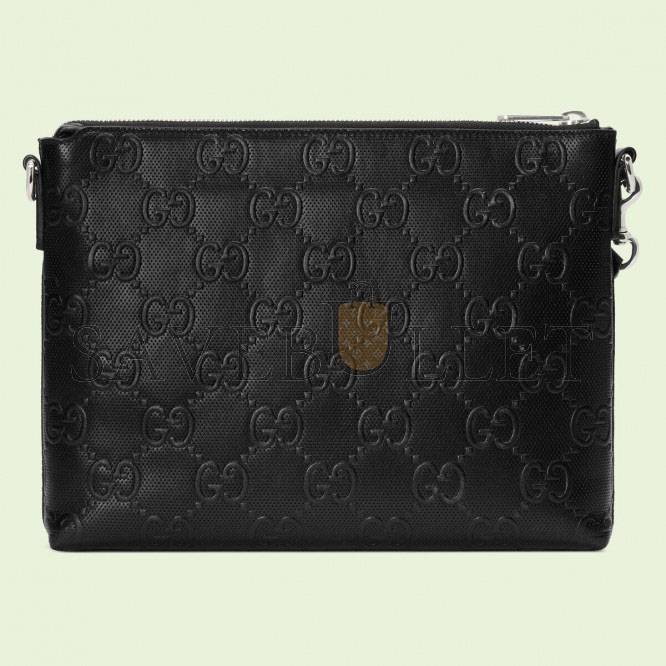 GUCCI GG EMBOSSED MEDIUM MESSENGER BAG ‎696009  (31*24.5*5cm)