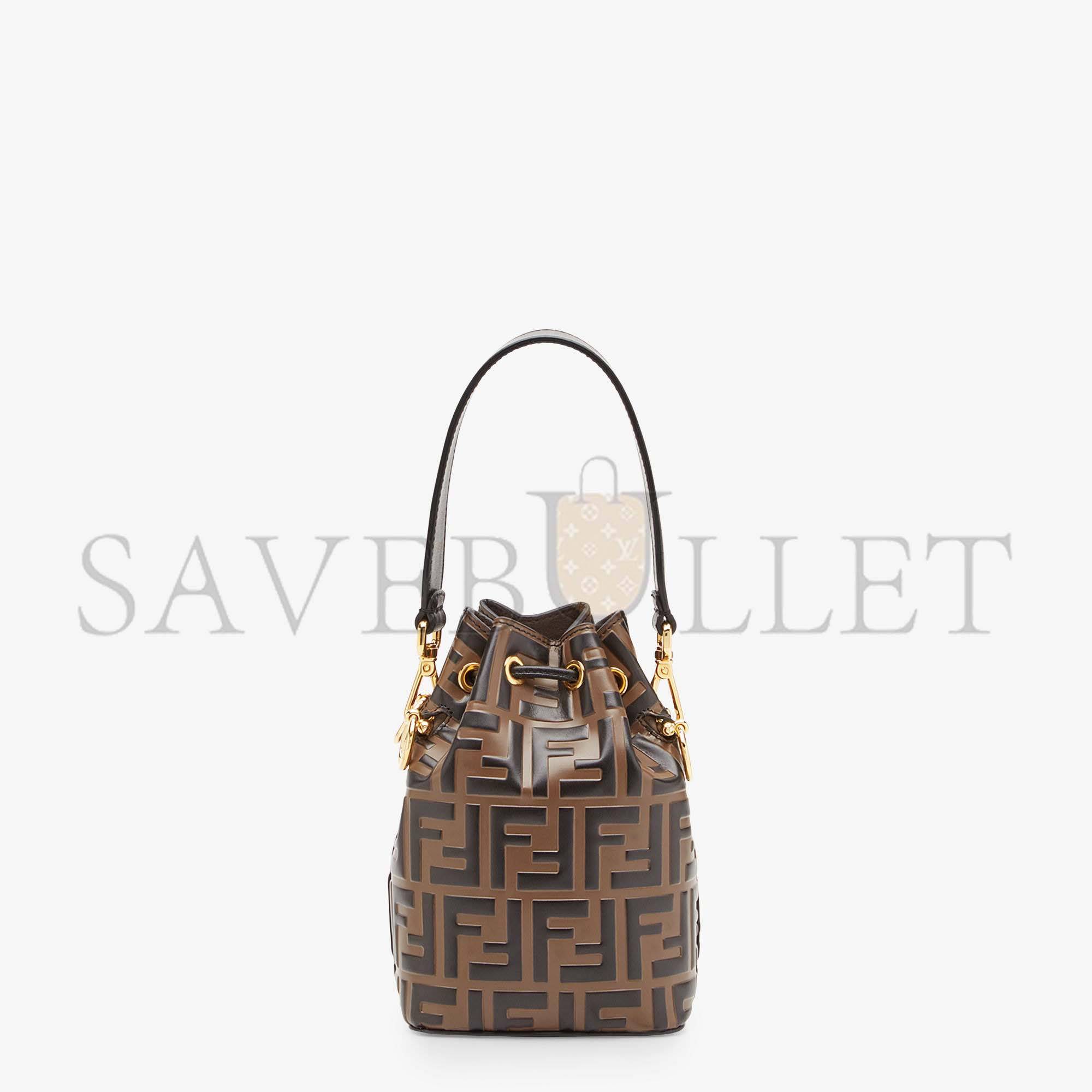 FENDI MON TRESOR - BROWN LEATHER MINI BAG 8BS010A659F13VK (18*12*10cm)