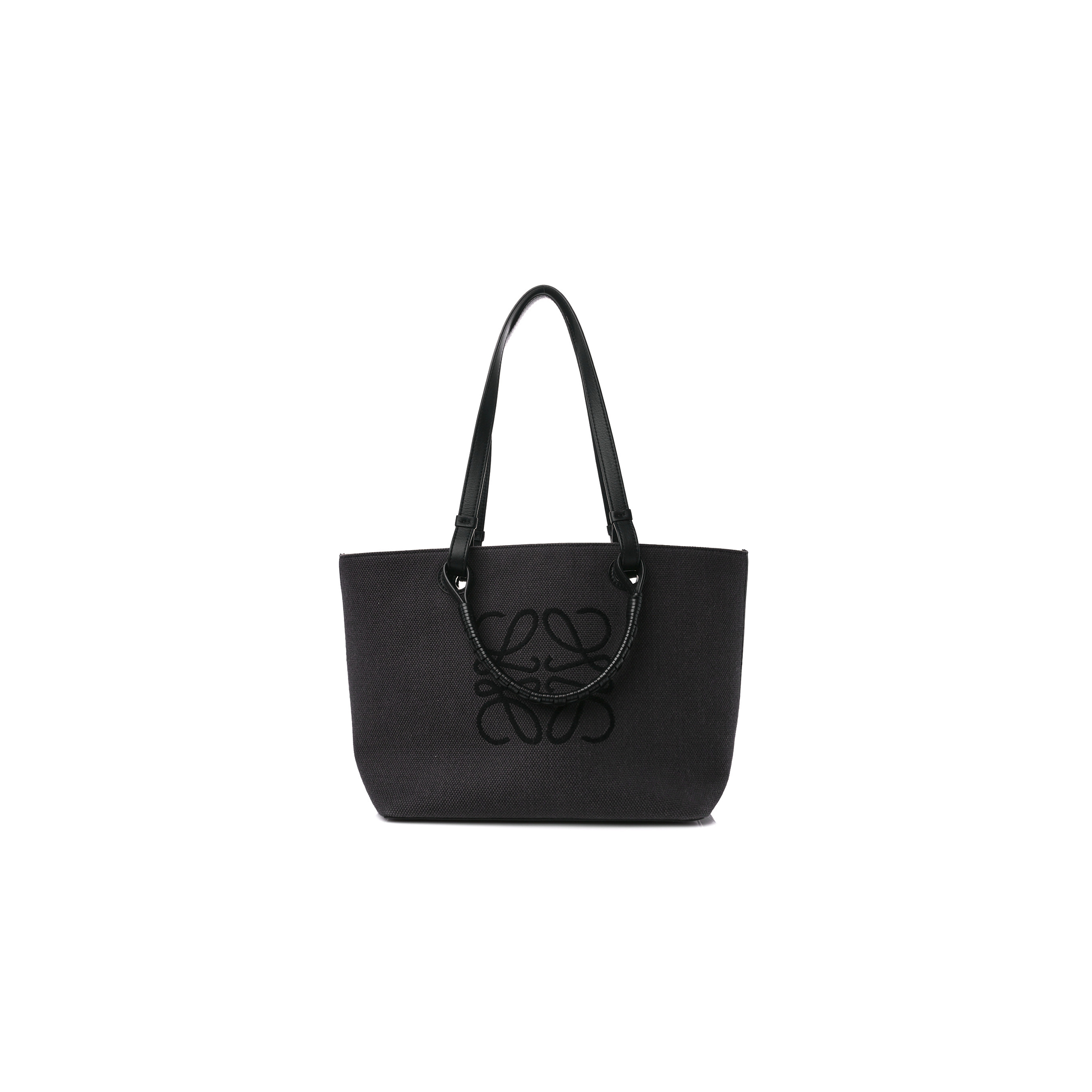 LOEWE CANVAS CALFSKIN MEDIUM ANAGRAM TOTE ANTHRACITE (32*30*17cm) LOEWE CANVAS CALFSKIN MEDIUM ANAGRAM TOTE ANTHRACITE (32*30*17cm)