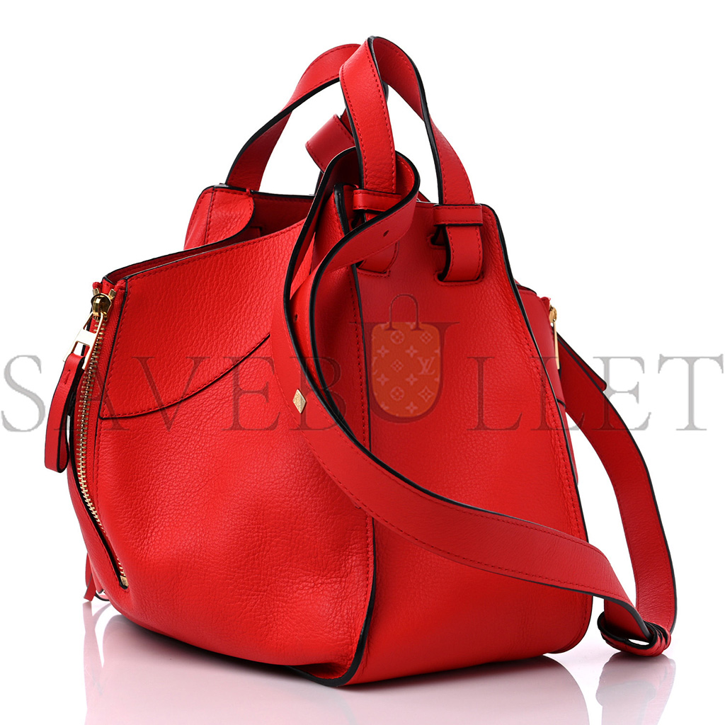 LOEWE CALFSKIN SMALL HAMMOCK SHOULDER BAG SCARLET RED (30*25*13.5cm)