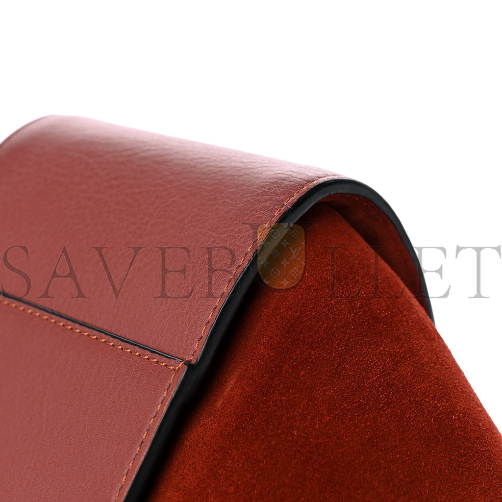 LOEWE CALFSKIN SUEDE HAMMOCK SHOULDER BAG RED (30*25*13.5cm)