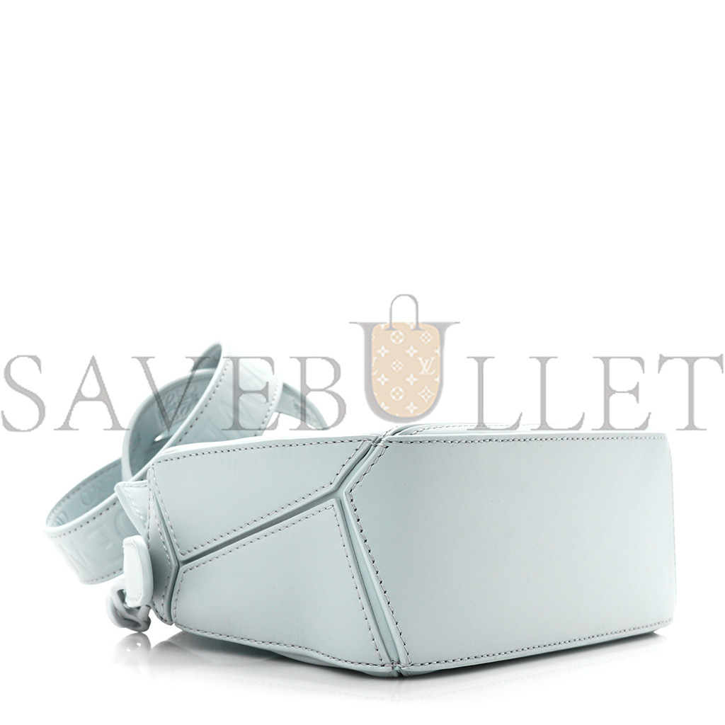 LOEWE CALFSKIN SMALL PUZZLE BAG AQUA (18*12.5*8cm)