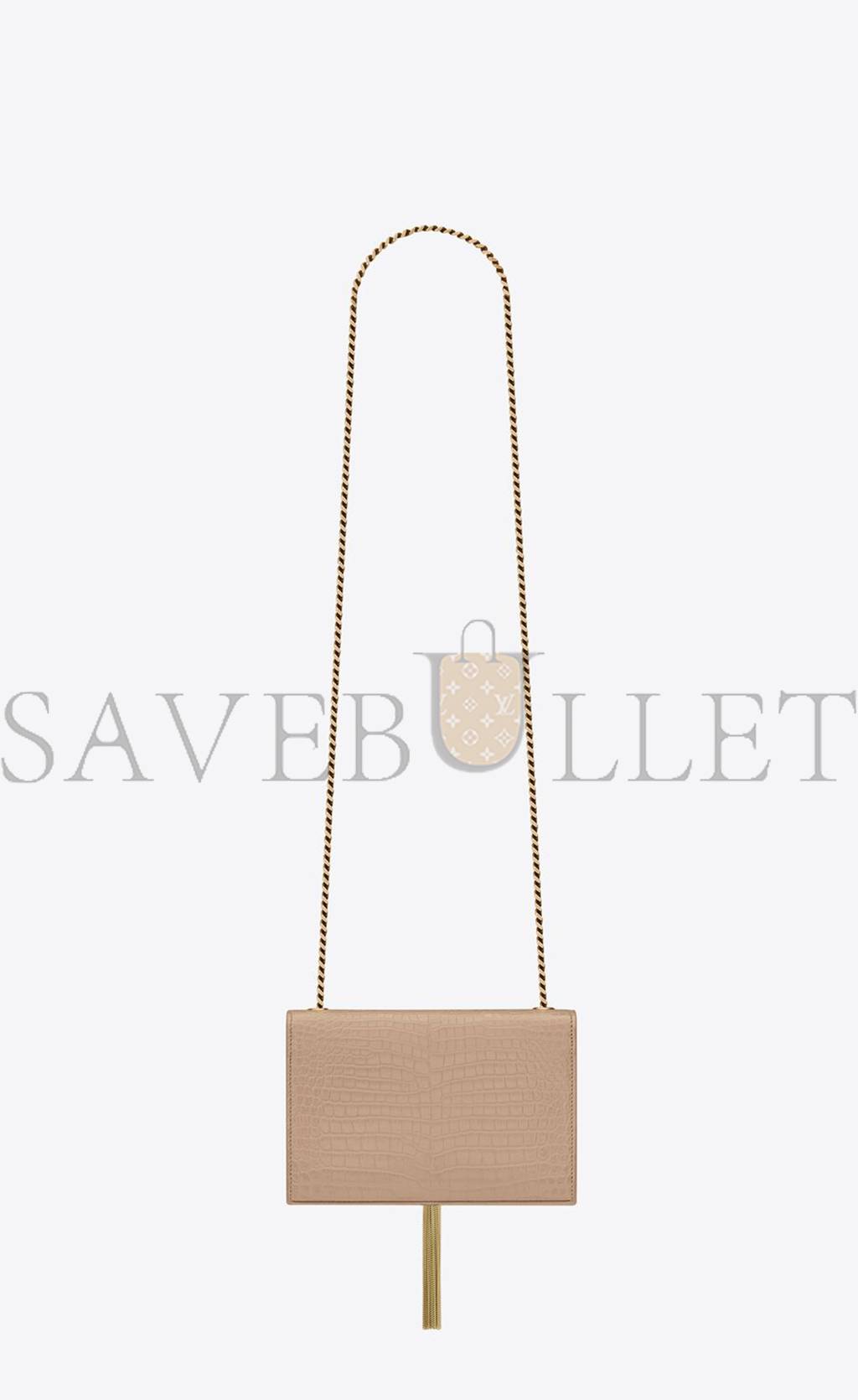 YSL KATE SMALL CHAIN BAG WITH TASSEL IN CROCODILE-EMBOSSED SHINY LEATHER 474366DND0J2721 (20*12.5*5cm) YSL KATE SMALL CHAIN BAG WITH TASSEL IN CROCODILE-EMBOSSED SHINY LEATHER 474366DND0J2721 (20*12.5*5cm)