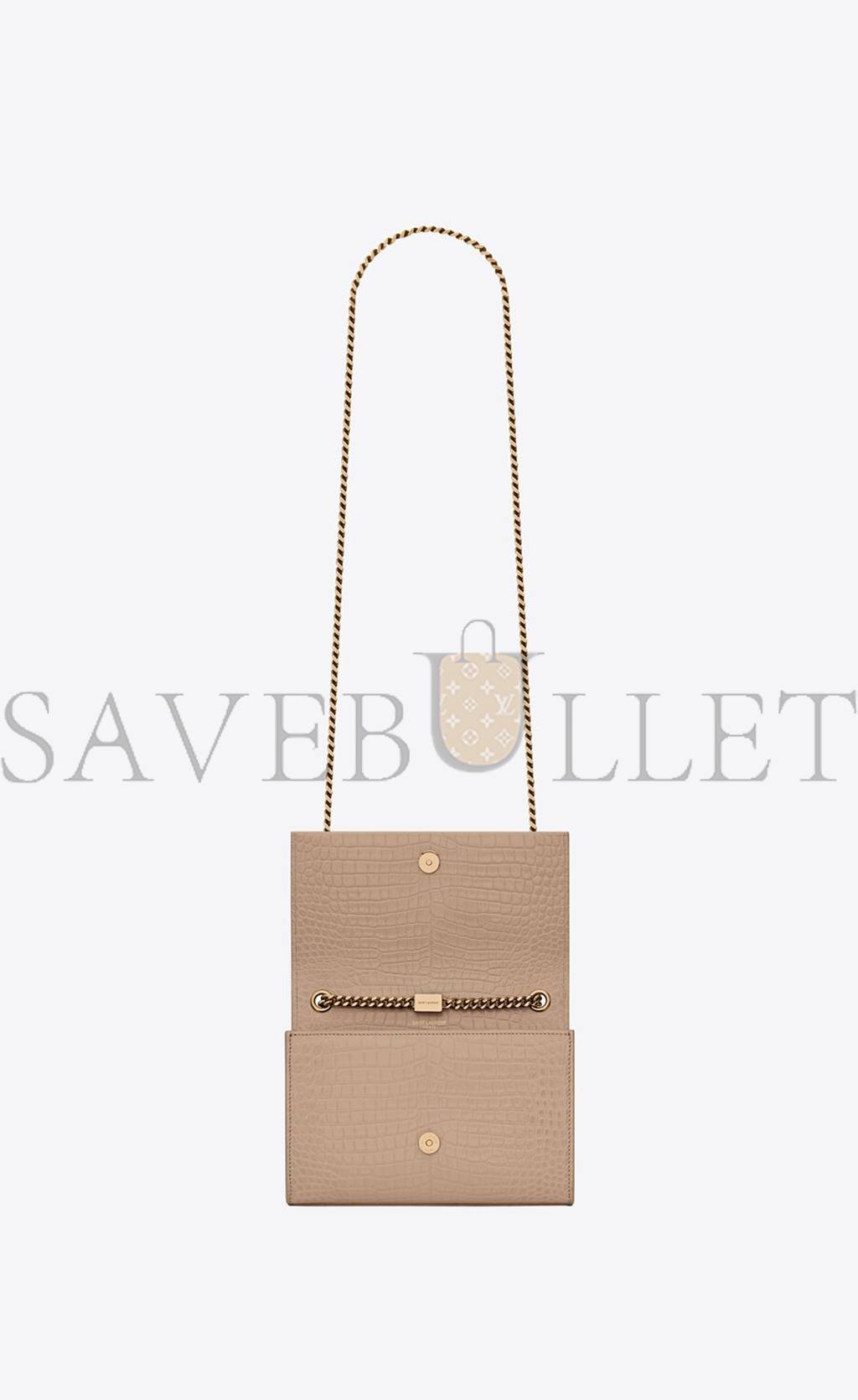 YSL KATE SMALL CHAIN BAG WITH TASSEL IN CROCODILE-EMBOSSED SHINY LEATHER 474366DND0J2721 (20*12.5*5cm) YSL KATE SMALL CHAIN BAG WITH TASSEL IN CROCODILE-EMBOSSED SHINY LEATHER 474366DND0J2721 (20*12.5*5cm)