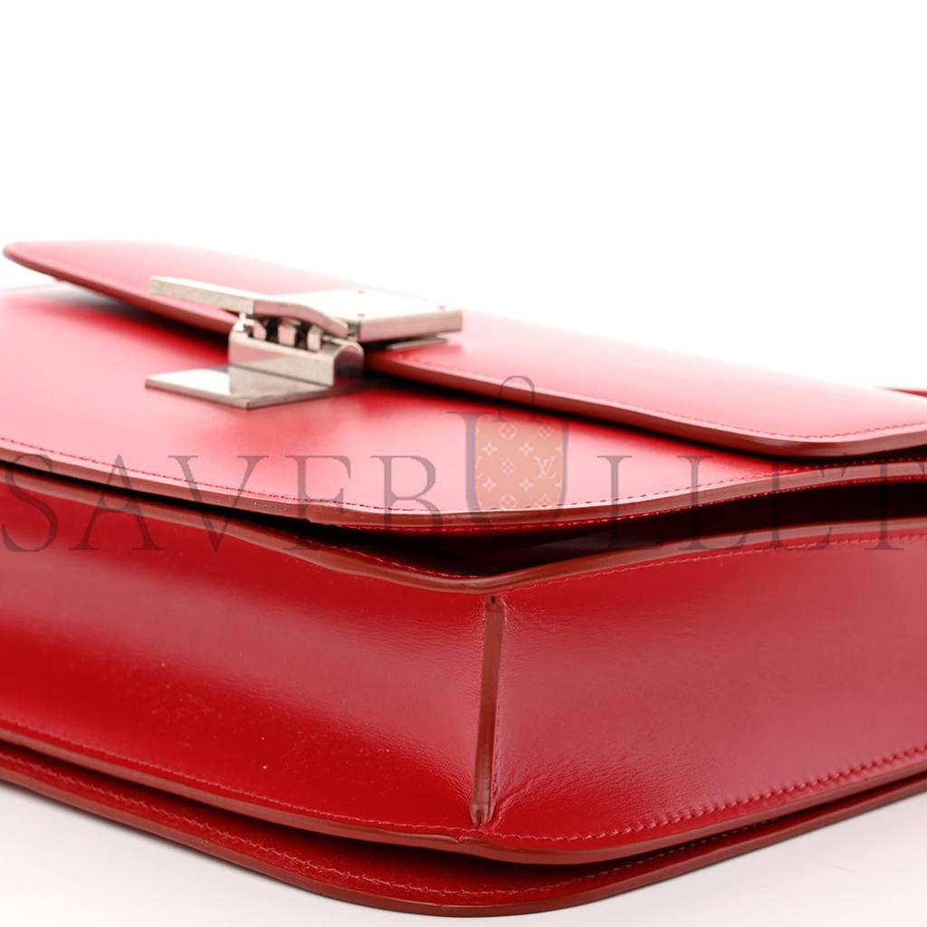 CELINE BOX CALFSKIN MEDIUM CLASSIC BOX FLAP BAG RED (23*18*6cm)