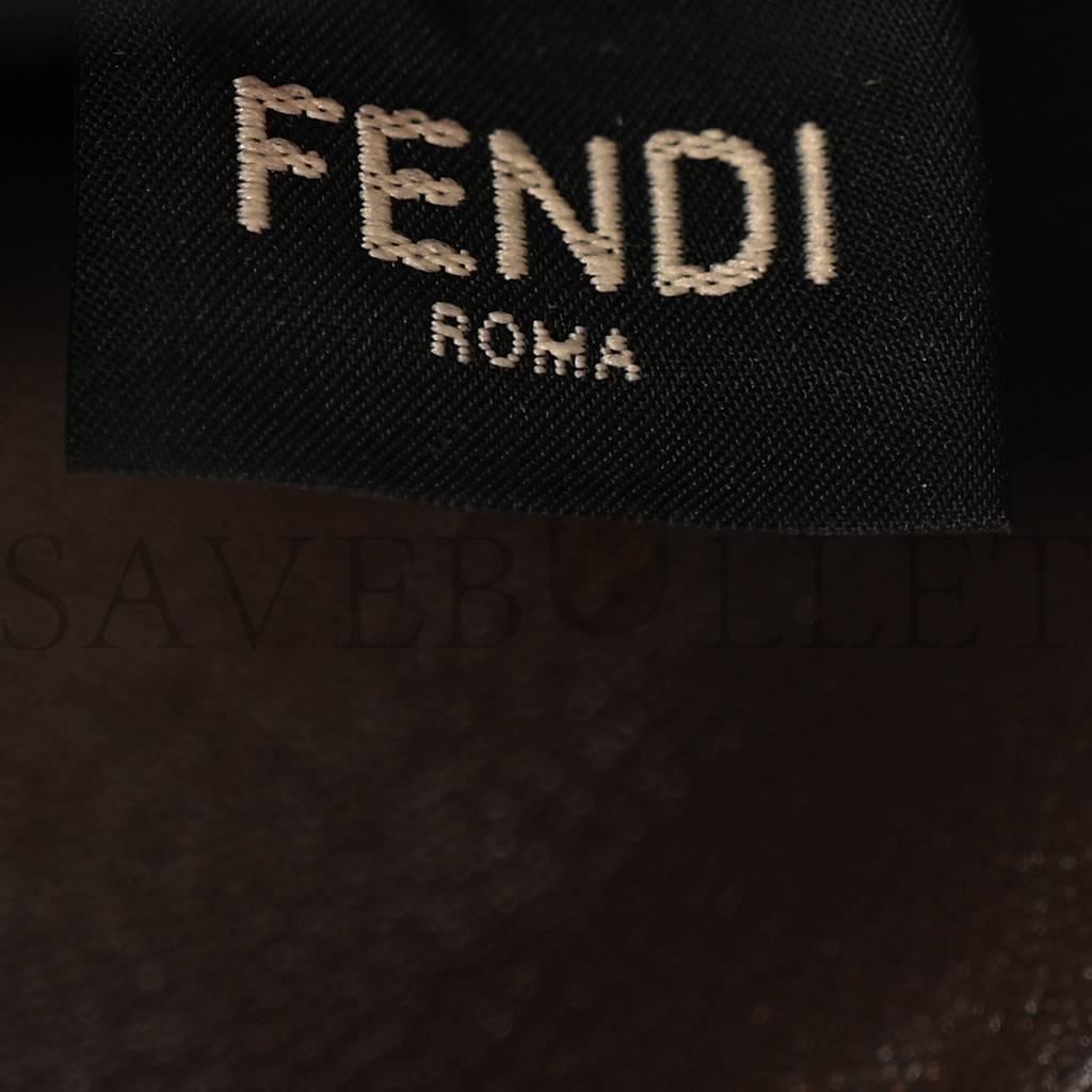 FENDI VITELLO SETA GLAZED FABRIC FF 1974 MEDIUM PEEKABOO X-LITE BLACK (29*25*14cm)